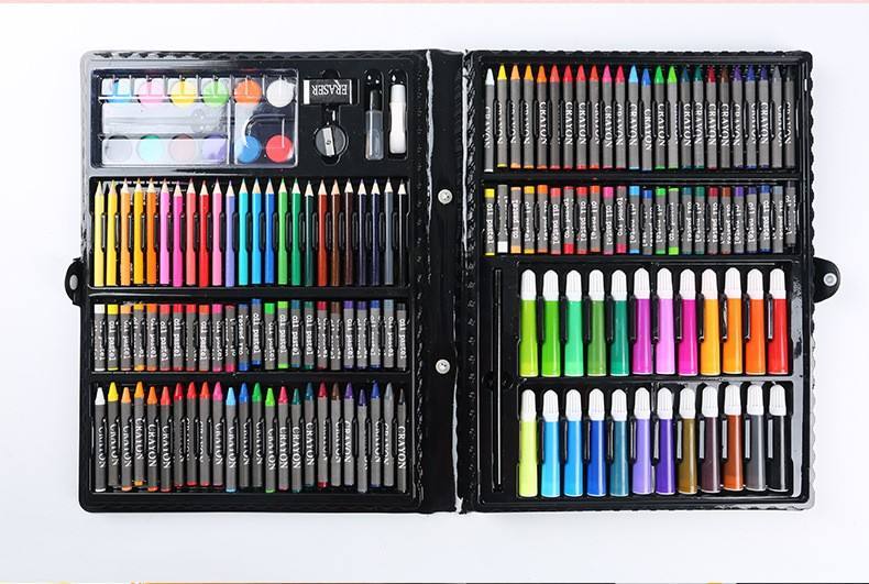 Kit d'Art et Coloriage Complet 178 Pièces de Dessin pour Enfants et Artistes - علبة أدوات الرسم والتلوين الشاملة الفاخرة للأطفال والمبتدئين - 9