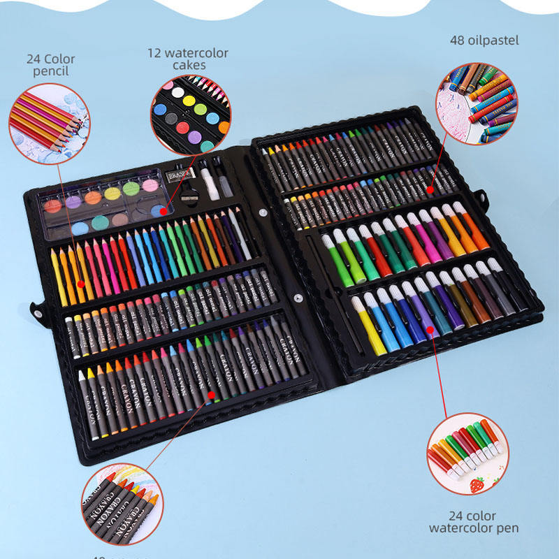 Kit d'Art et Coloriage Complet 178 Pièces de Dessin pour Enfants et Artistes - علبة أدوات الرسم والتلوين الشاملة الفاخرة للأطفال والمبتدئين - 10