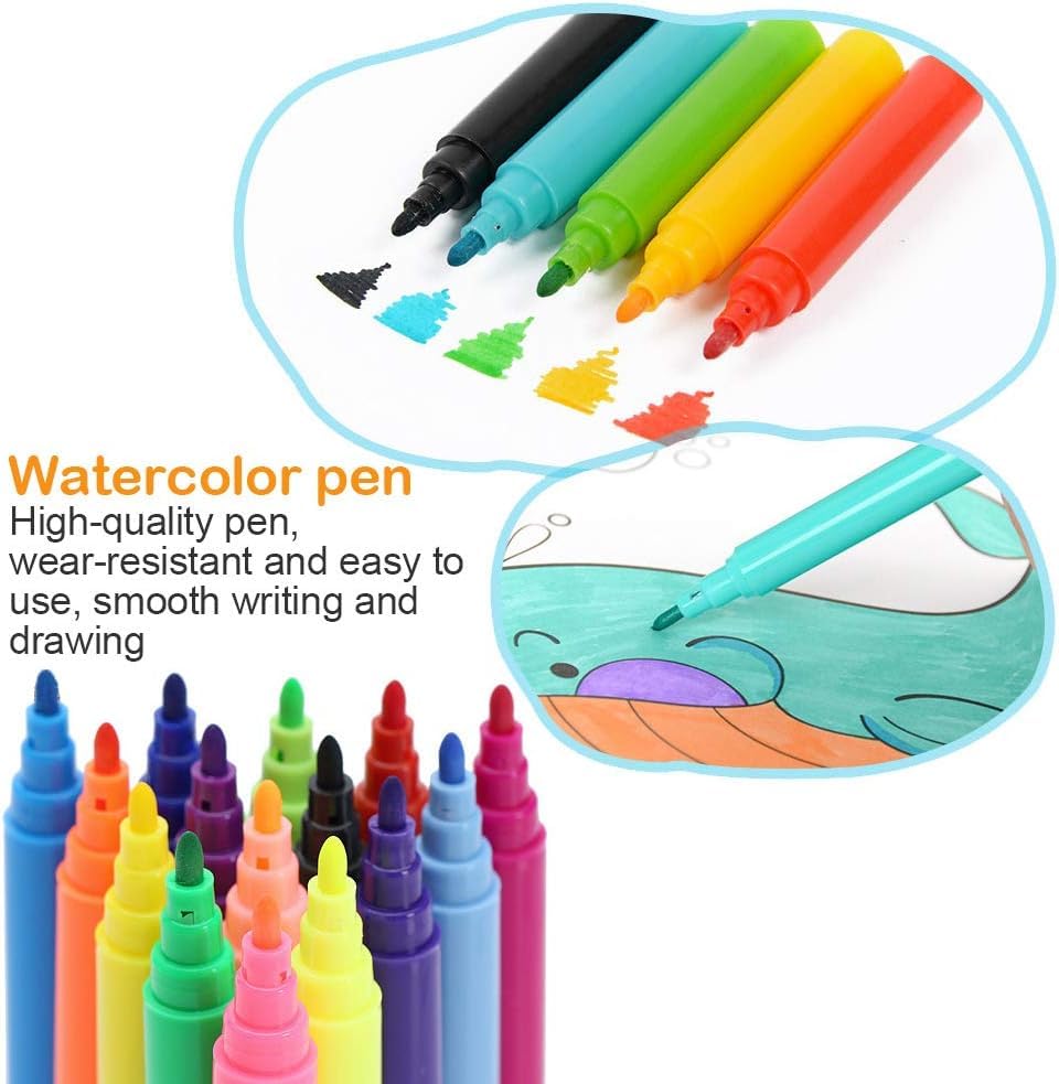 Kit d'Art et Coloriage Complet 178 Pièces de Dessin pour Enfants et Artistes - علبة أدوات الرسم والتلوين الشاملة الفاخرة للأطفال والمبتدئين 5