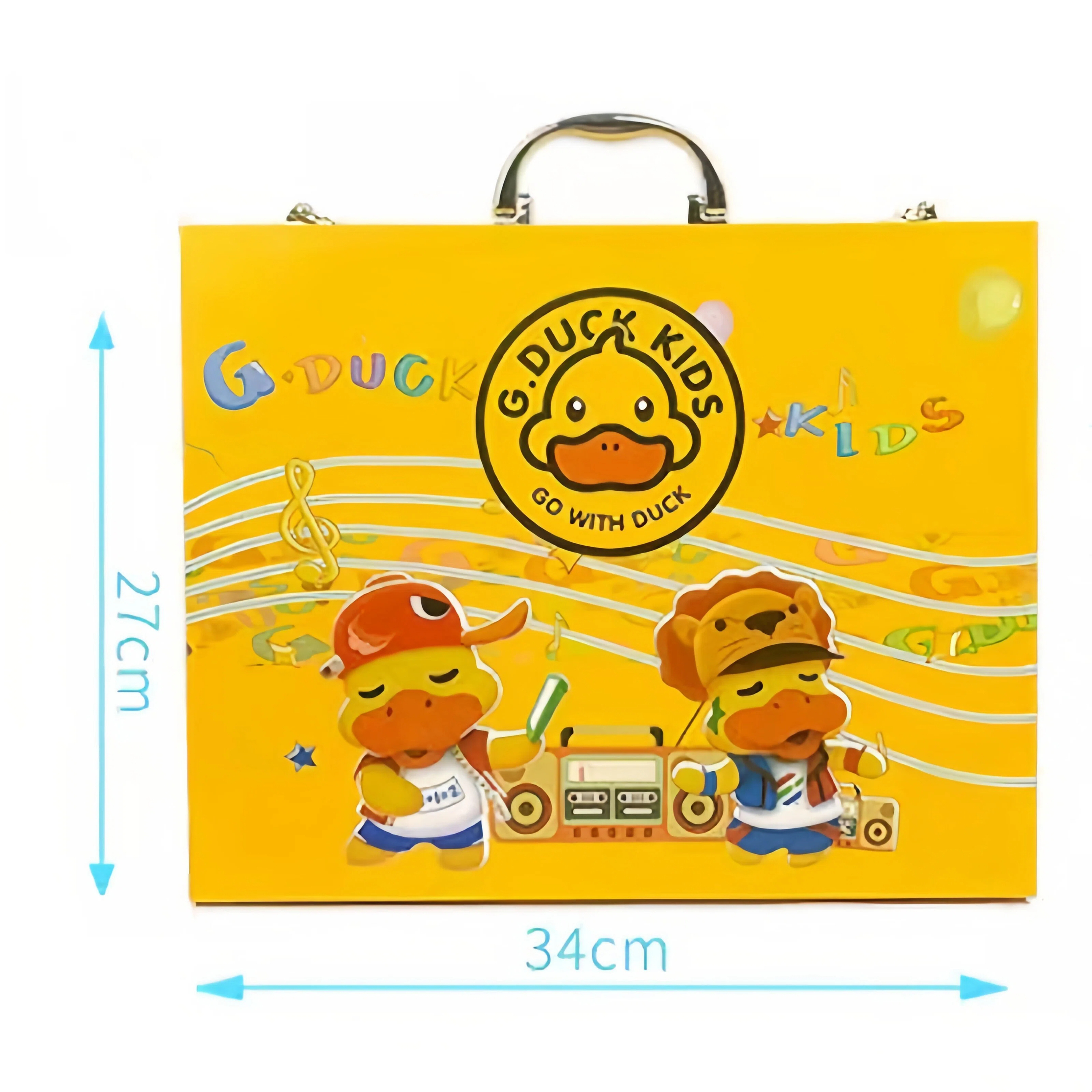 Coffret d'Art Peinture et Coloriage pour Enfants Mallette Canard Jaune - علبة أدوات الرسم والتلوين للأطفال مع حقيبة - 7