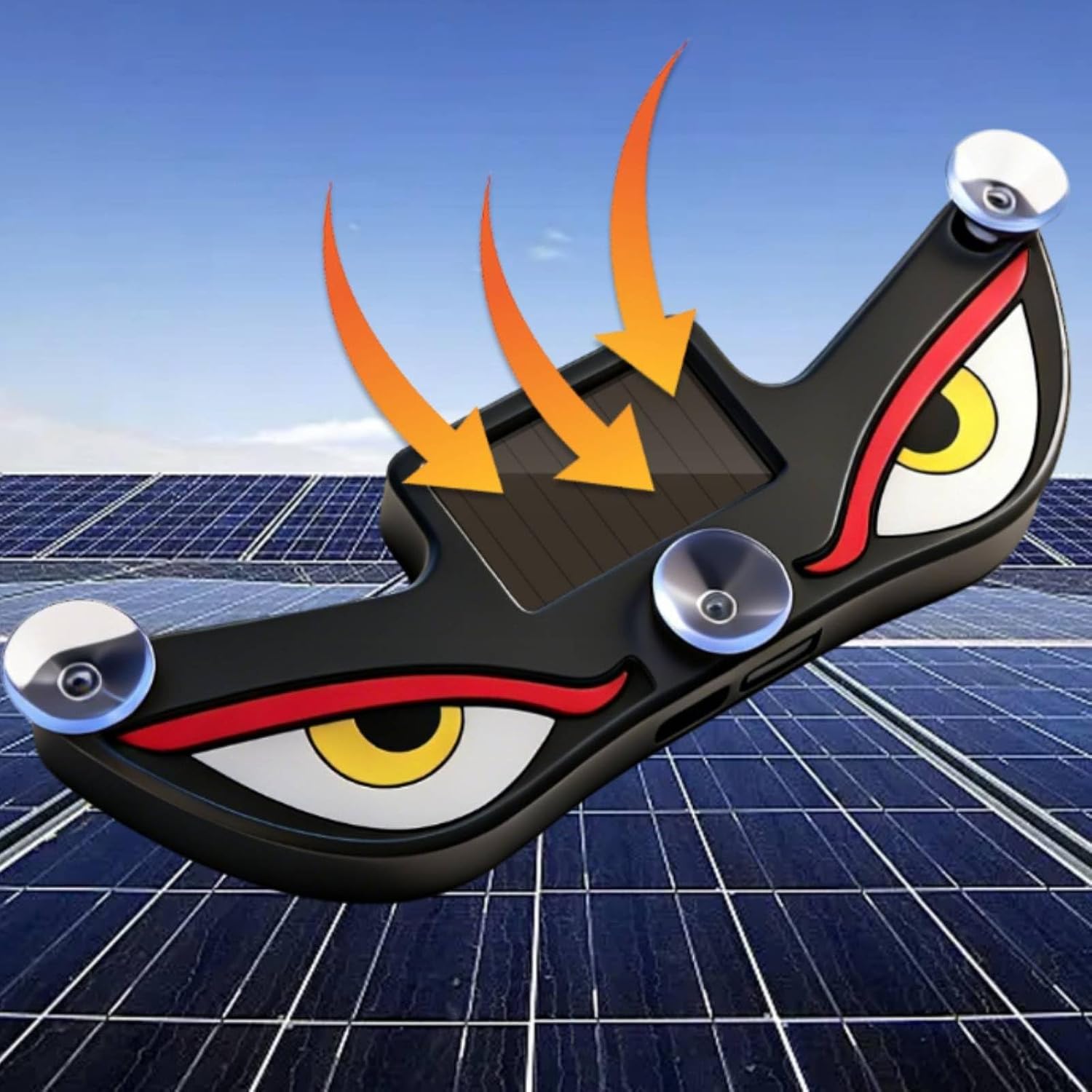 Lampe Signale de Fenêtre Voiture Motif Devil Eye Énergie Solaire et Type-C - مصباح نافذة السيارة ليلي يعمل بالطاقة الشمسية 9