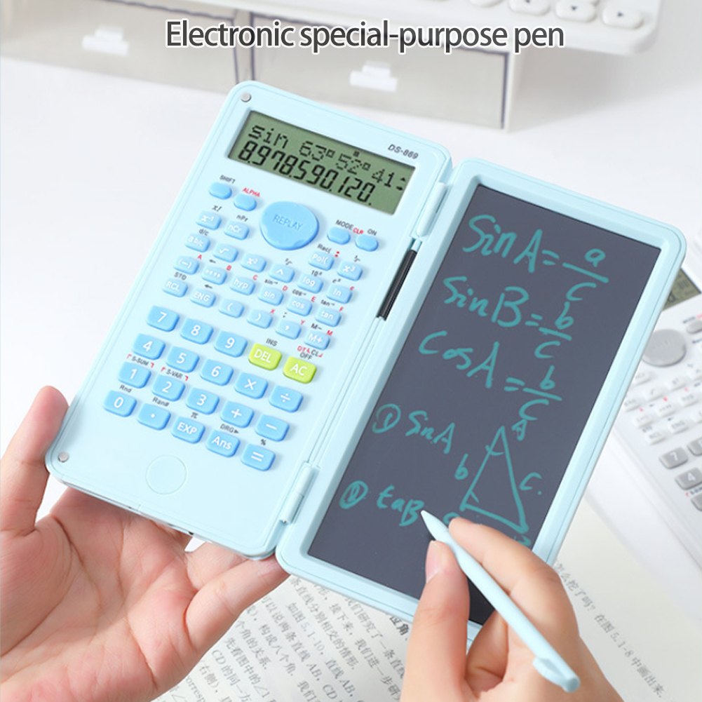 Calculatrice Scientifique 2en1 (240 Fonctions) avec Tapis d'Écriture LCD 6P et Stylet Intégré - حاسبة علمية متطورة 2 في 1 مع لوح كتابة وملاحظات - 6