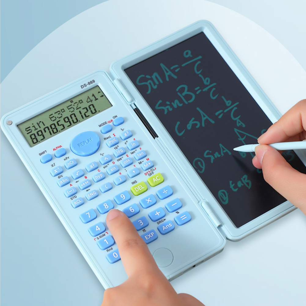 Calculatrice Scientifique 2en1 (240 Fonctions) avec Tapis d'Écriture LCD 6P et Stylet Intégré - حاسبة علمية متطورة 2 في 1 مع لوح كتابة وملاحظات 2