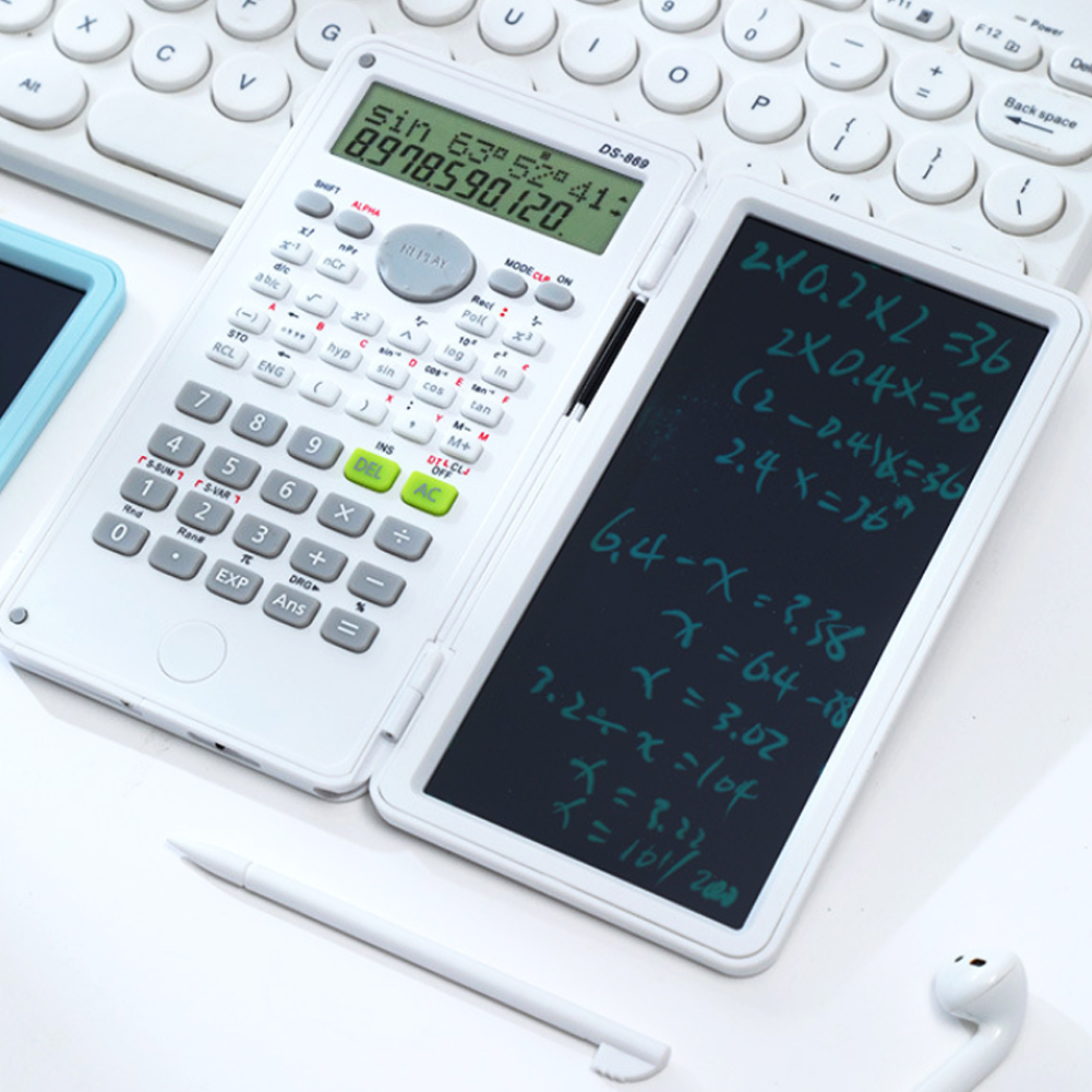 Calculatrice Scientifique 2en1 (240 Fonctions) avec Tapis d'Écriture LCD 6P et Stylet Intégré - حاسبة علمية متطورة 2 في 1 مع لوح كتابة وملاحظات 7