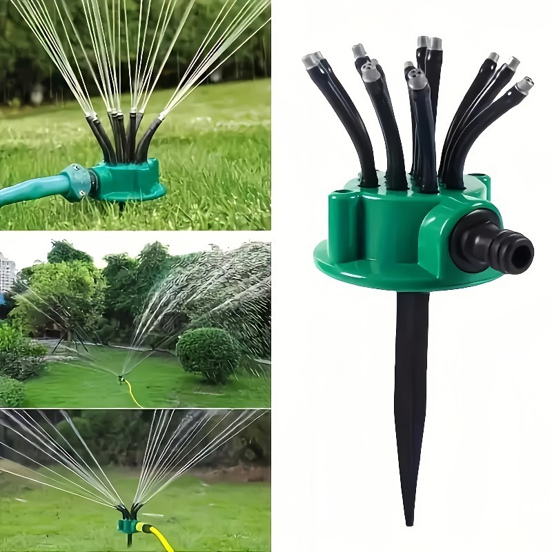 Arroseur de Jardin Rotatif 360 dégrée Multidirectionnel 12 Tuyaux Flexibles - رشاش مياه حدائق متعدد الاتجاهات 360 درجة بـ 12 خرطوم مرن - 6