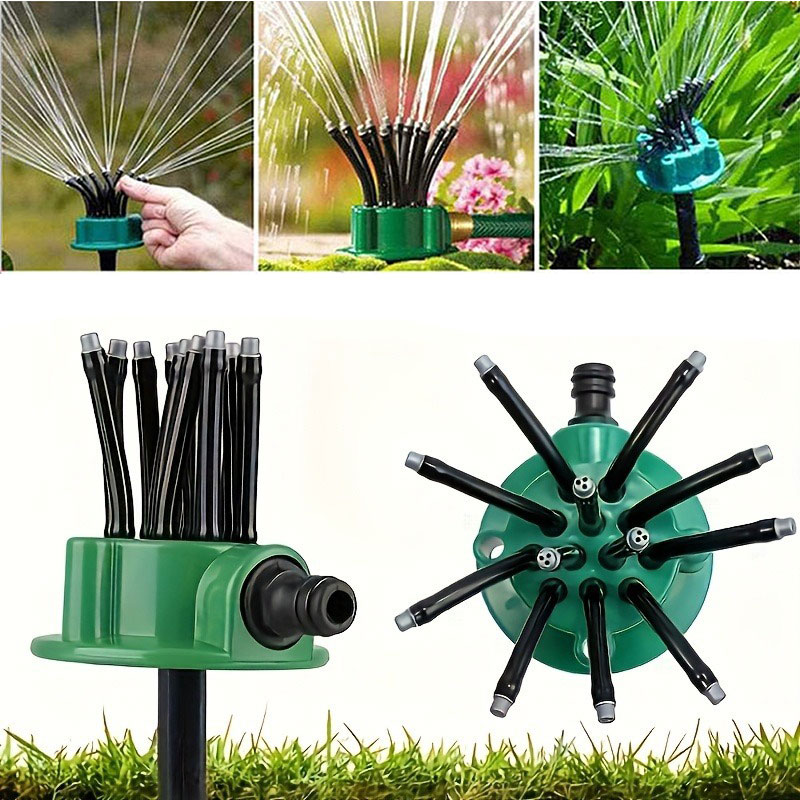 Arroseur de Jardin Rotatif 360 dégrée Multidirectionnel 12 Tuyaux Flexibles - رشاش مياه حدائق متعدد الاتجاهات 360 درجة بـ 12 خرطوم مرن 2