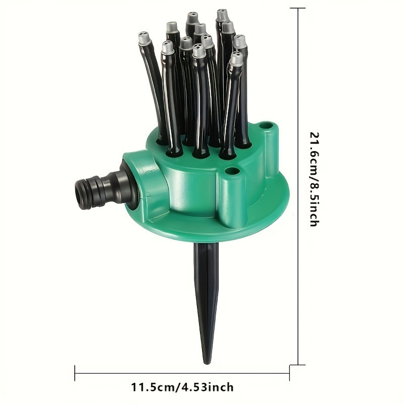 Arroseur de Jardin Rotatif 360 dégrée Multidirectionnel 12 Tuyaux Flexibles - رشاش مياه حدائق متعدد الاتجاهات 360 درجة بـ 12 خرطوم مرن 12