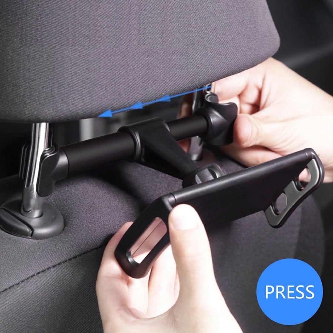 Support de Voiture pour Appui-Tête Tablettes et Smartphones avec Accès Chargeur - حامل هاتف وتابلت لمقعد السيارة الخلفي قابل للدوران 360 درجة - 10