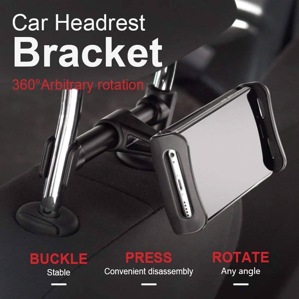 Support de Voiture pour Appui-Tête Tablettes et Smartphones avec Accès Chargeur - حامل هاتف وتابلت لمقعد السيارة الخلفي قابل للدوران 360 درجة 9