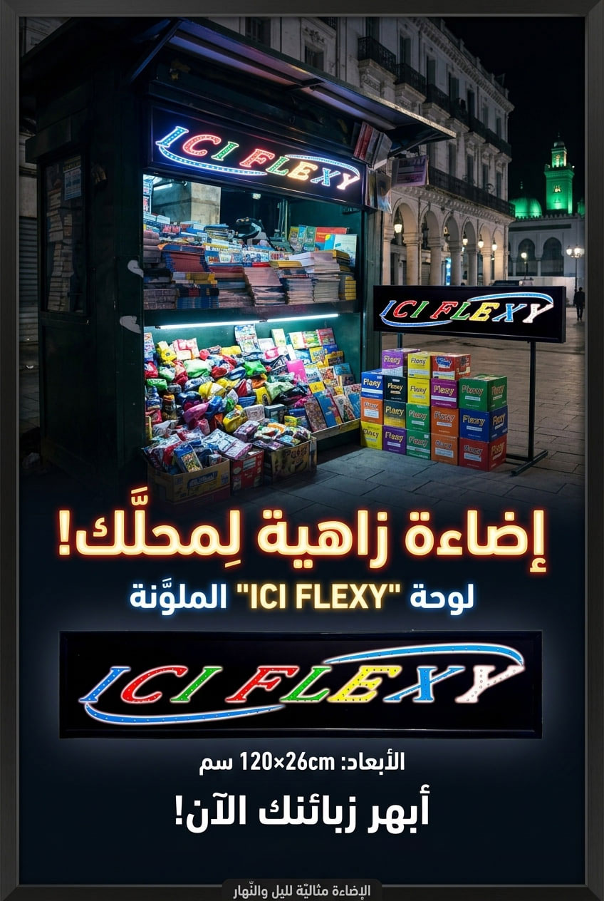Plaque de Signalisation LED Multicolore Flexy Large V2- لوحة إشهارية ضوئية 2
