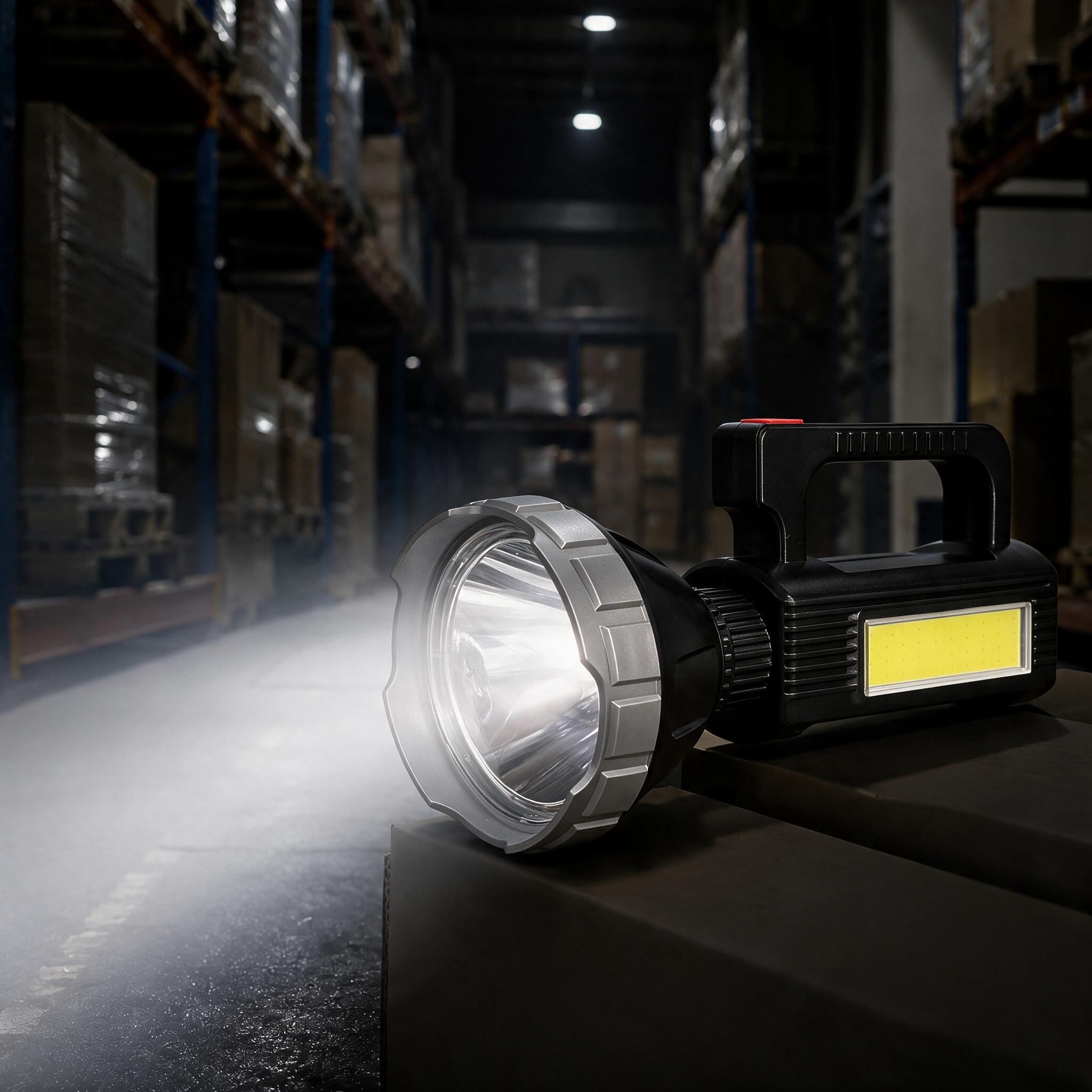 Projecteur LED Rechargeable Multifonction MM-7788 Panneau Solaire, Powerbank et Trépied - مصباح كشاف يدوي متعدد الوظائف مع شحن بالطاقة الشمسية وبنك طاقة - 1