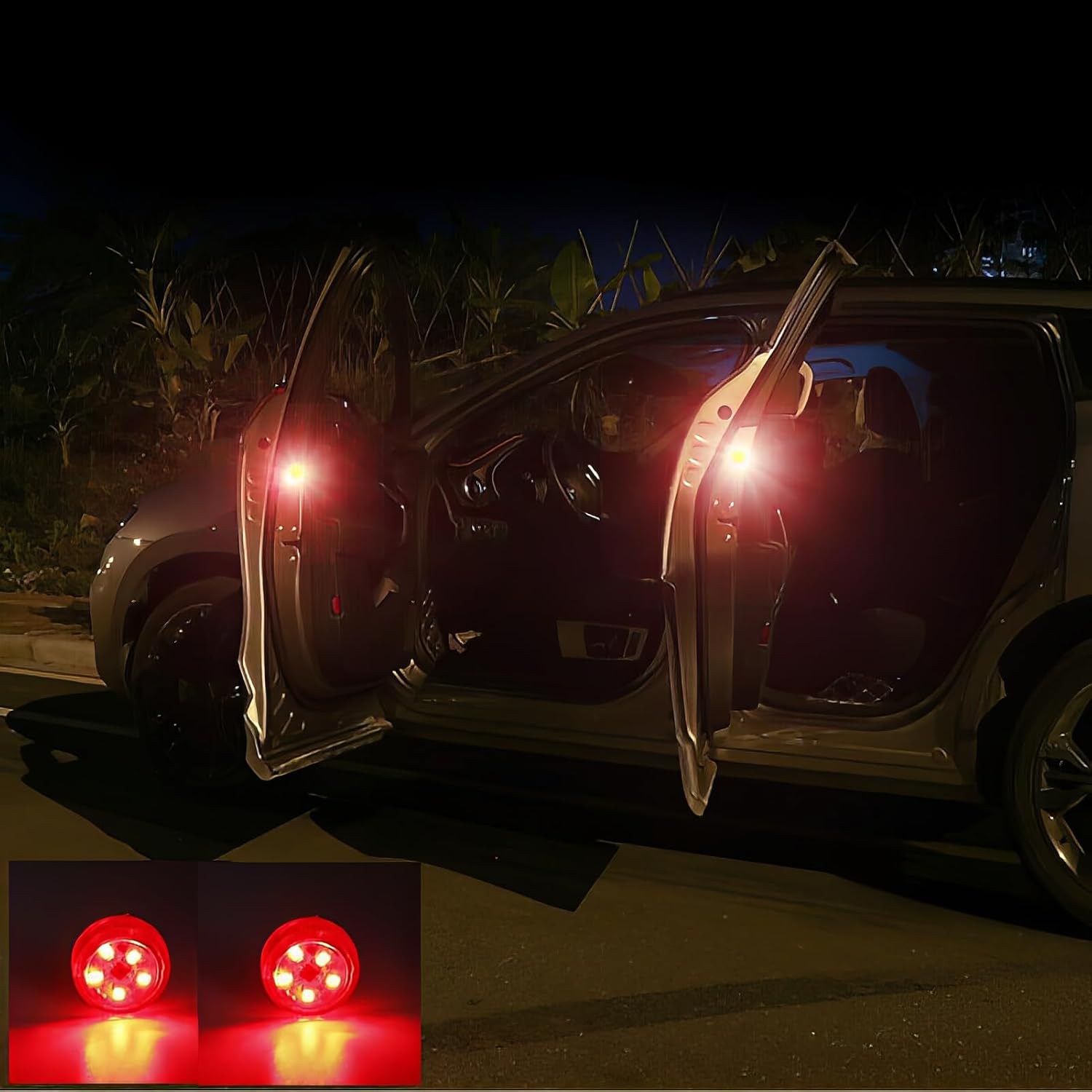 Feux d'Avertissement LED Sans Fil pour Portes de Voiture Capteur Magnétique 4Pcs - مصابيح تحذيرية لاسلكية لأبواب السيارة مضادة للتصادم - 8