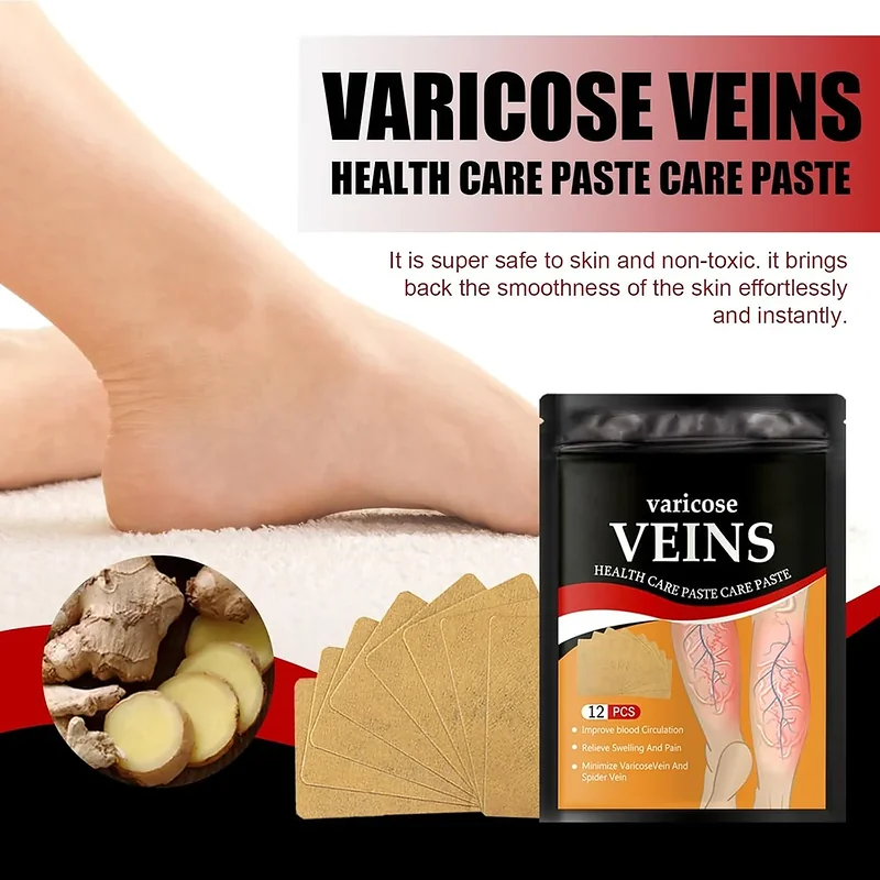 Patchs Herbales Anti-Varices Soulagement Douleur, Amélioration Circulation 12Pcs - لاصقات الأعشاب الطبيعية لعلاج الدوالي والدورة الدموية 8