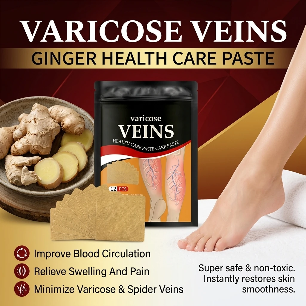Patchs Herbales Anti-Varices Soulagement Douleur, Amélioration Circulation 12Pcs - لاصقات الأعشاب الطبيعية لعلاج الدوالي والدورة الدموية 12