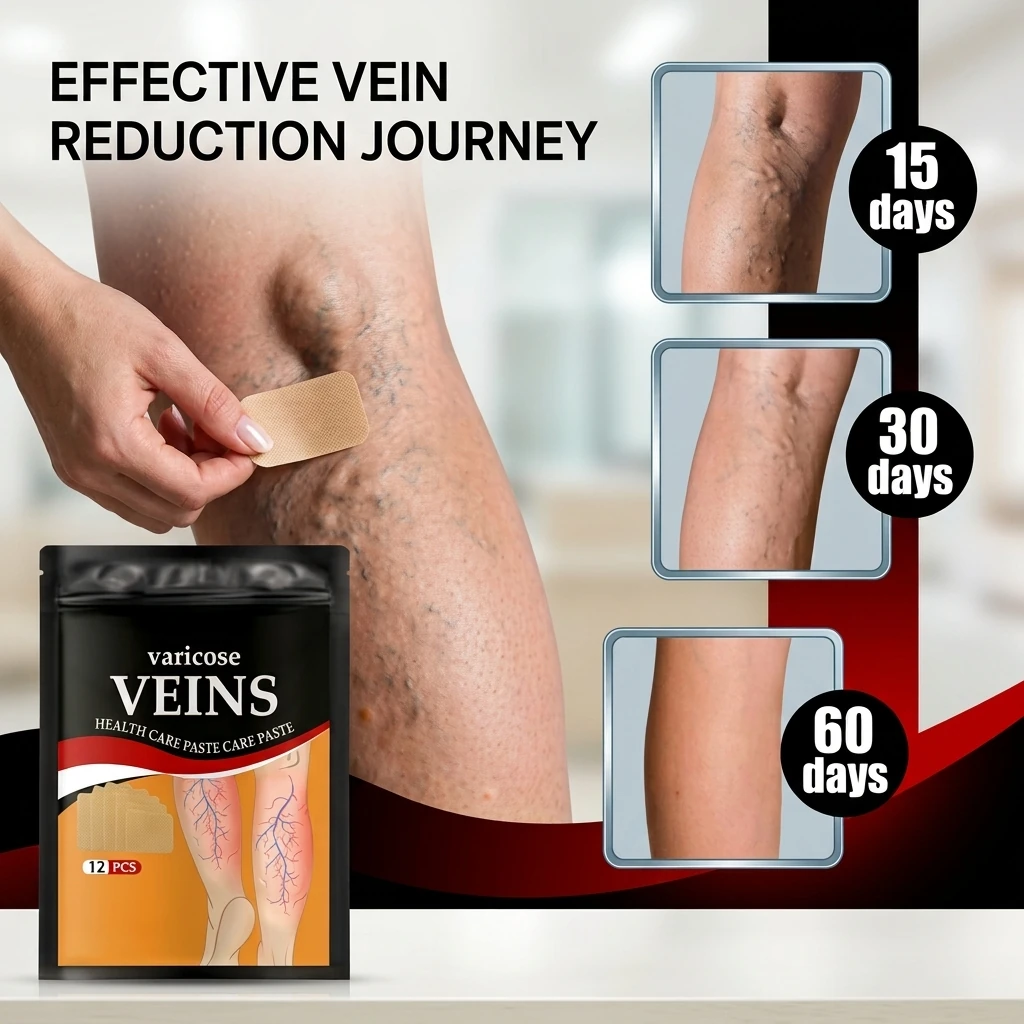 Patchs Herbales Anti-Varices Soulagement Douleur, Amélioration Circulation 12Pcs - لاصقات الأعشاب الطبيعية لعلاج الدوالي والدورة الدموية 10