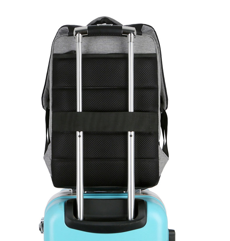 Sac à Dos Ordinateur Portable Multifonctionnel avec Port de Charge USB Grand Volume SACHM07GR - حقيبة ظهر متعددة الاستخدامات للكمبيوتر المحمول والعمل مع منفذ شحن 6