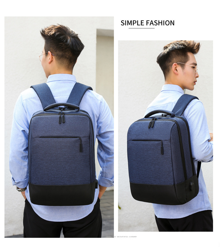 Sac à Dos Ordinateur Portable Multifonctionnel avec Port de Charge USB Grand Volume SACHM07BL - حقيبة ظهر متعددة الاستخدامات للكمبيوتر المحمول والعمل مع منفذ شحن 3