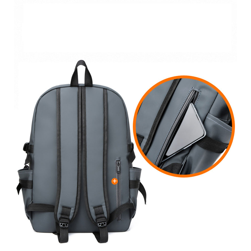 Sac à dos Tendance Pour Hommes en tissu Imperméable léger et respirant grande capacité SACHM08GR - حقيبة ظهر لحفظ الكمبيوتر المحمول والأعمال بتصميم عصري ومريح - 2