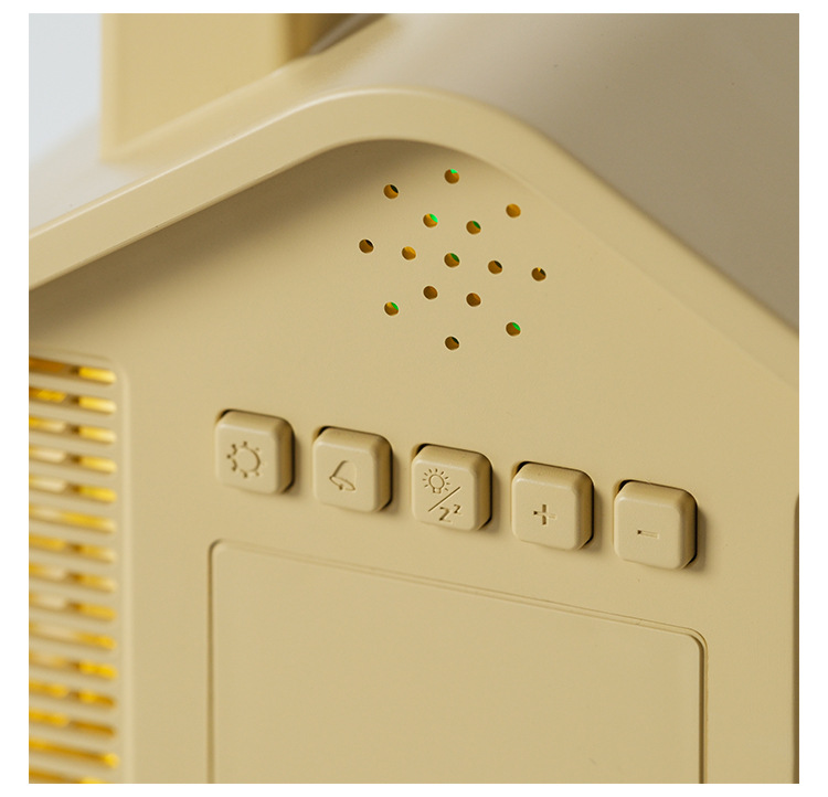 Horloge Réveil Numérique LED en Forme de Maison Double Alarme Veilleuse Douce GH8063 - ساعة منبه رقمية بتصميم منزل أنيق مع إضاءة ليلية وشاشة كاملة - 11