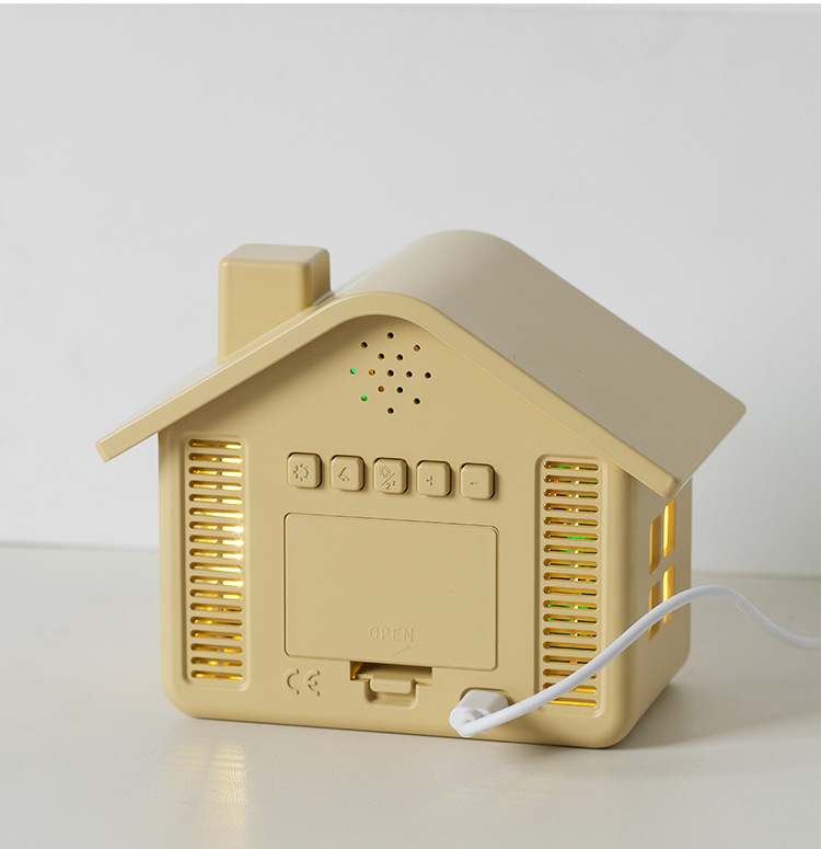 Horloge Réveil Numérique LED en Forme de Maison Double Alarme Veilleuse Douce GH8063 - ساعة منبه رقمية بتصميم منزل أنيق مع إضاءة ليلية وشاشة كاملة 14