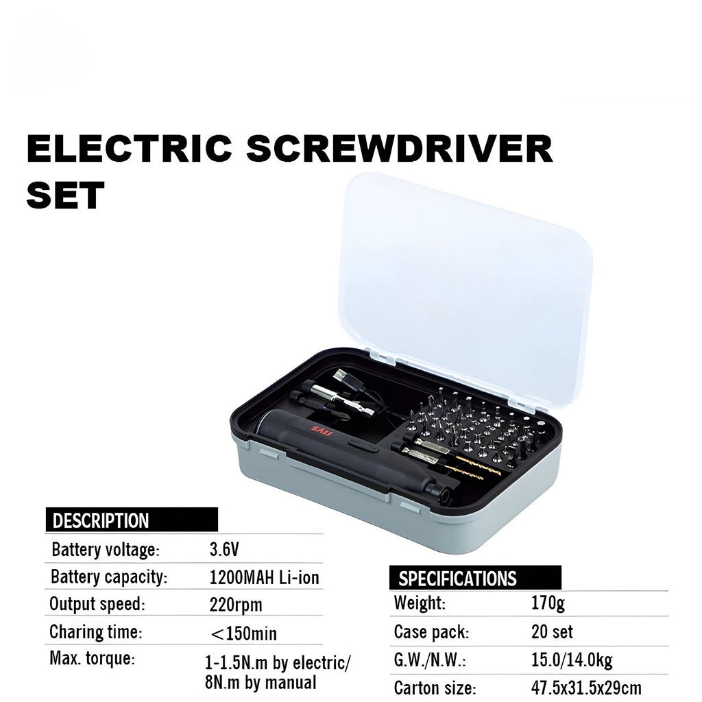 Tournevis Électrique Sans Fil Biyoti 39 en 1 Batterie Lithium 1200mAh – مفك براغي كهربائي 2