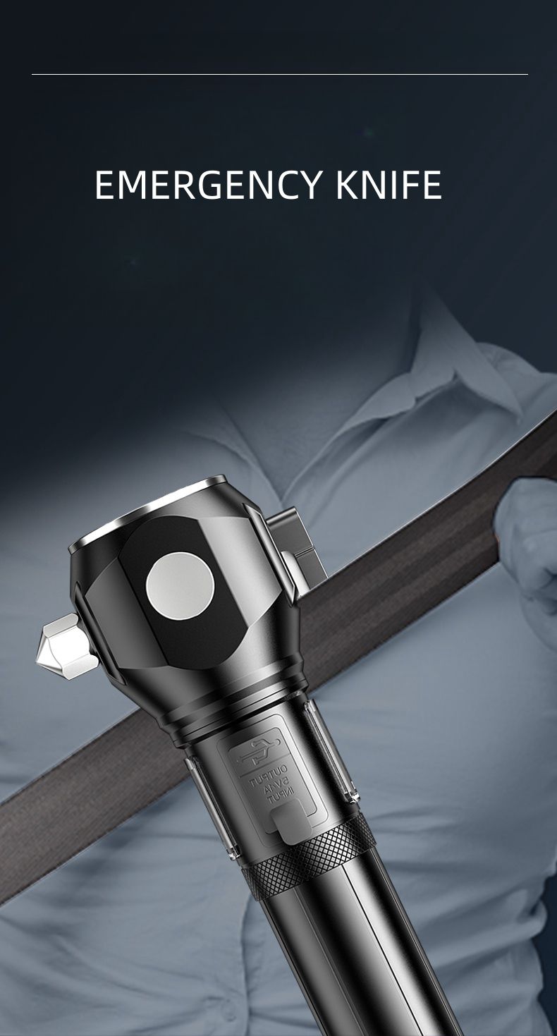 Lampe Torche Tactique LED 1200 Lumens Portée 450m avec Éclairage Latéral - مصباح يدوي تكتيكي عالي الإضاءة متعدد الاستخدامات - 9