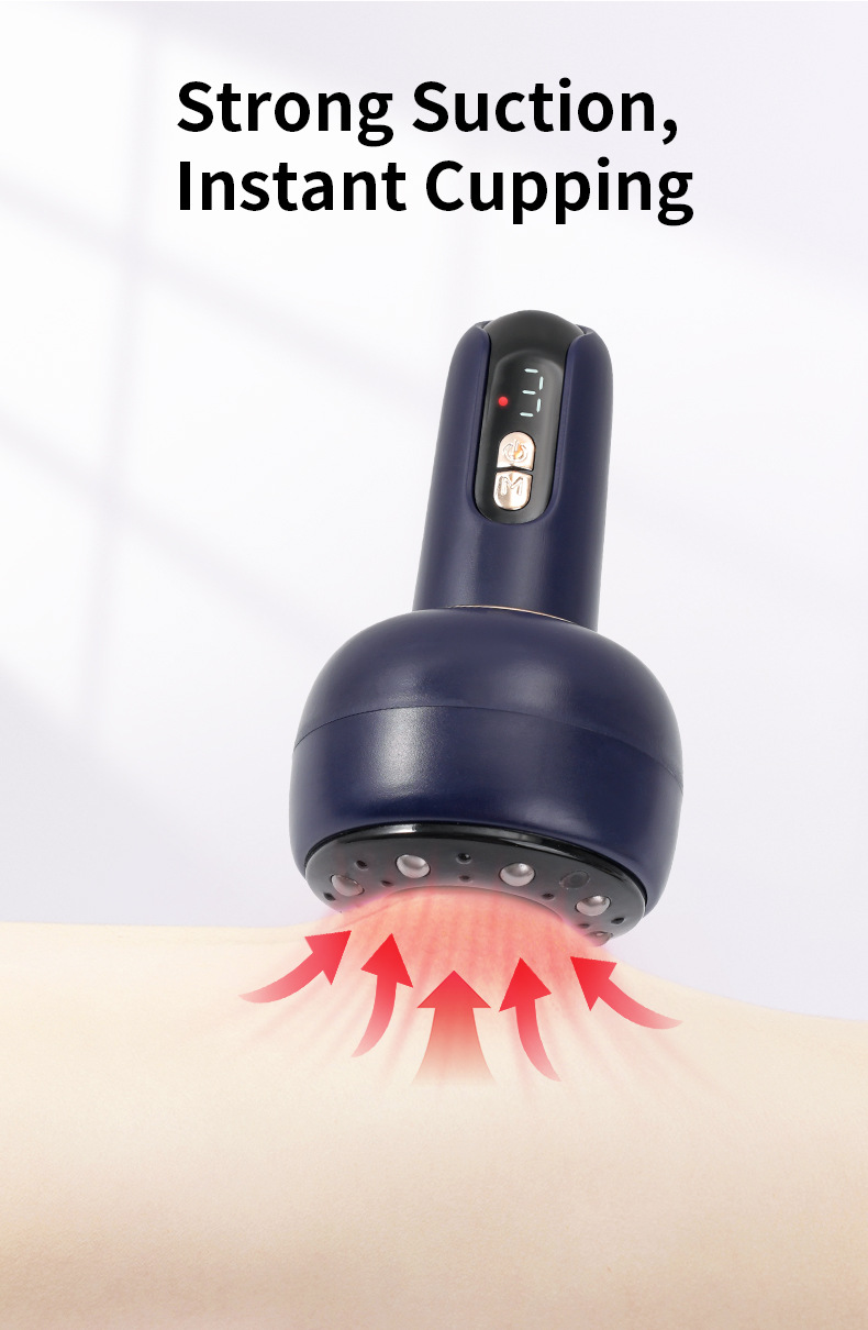 Appareil de Massage Ventouse Électrique et Scraping 3en1 Aspiration Réglable 9 Niveaux - 1 جهاز الحجامة والتدليك الكهربائي الذكي 3 في - 3