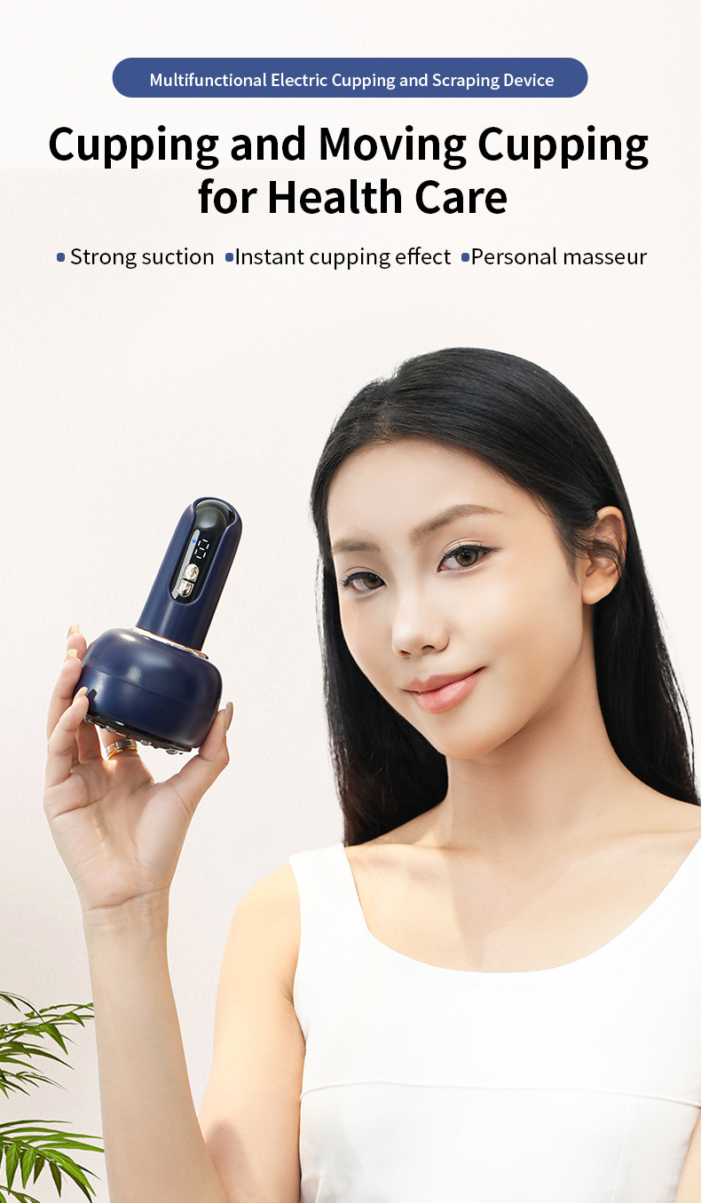Appareil de Massage Ventouse Électrique et Scraping 3en1 Aspiration Réglable 9 Niveaux - 1 جهاز الحجامة والتدليك الكهربائي الذكي 3 في - 7