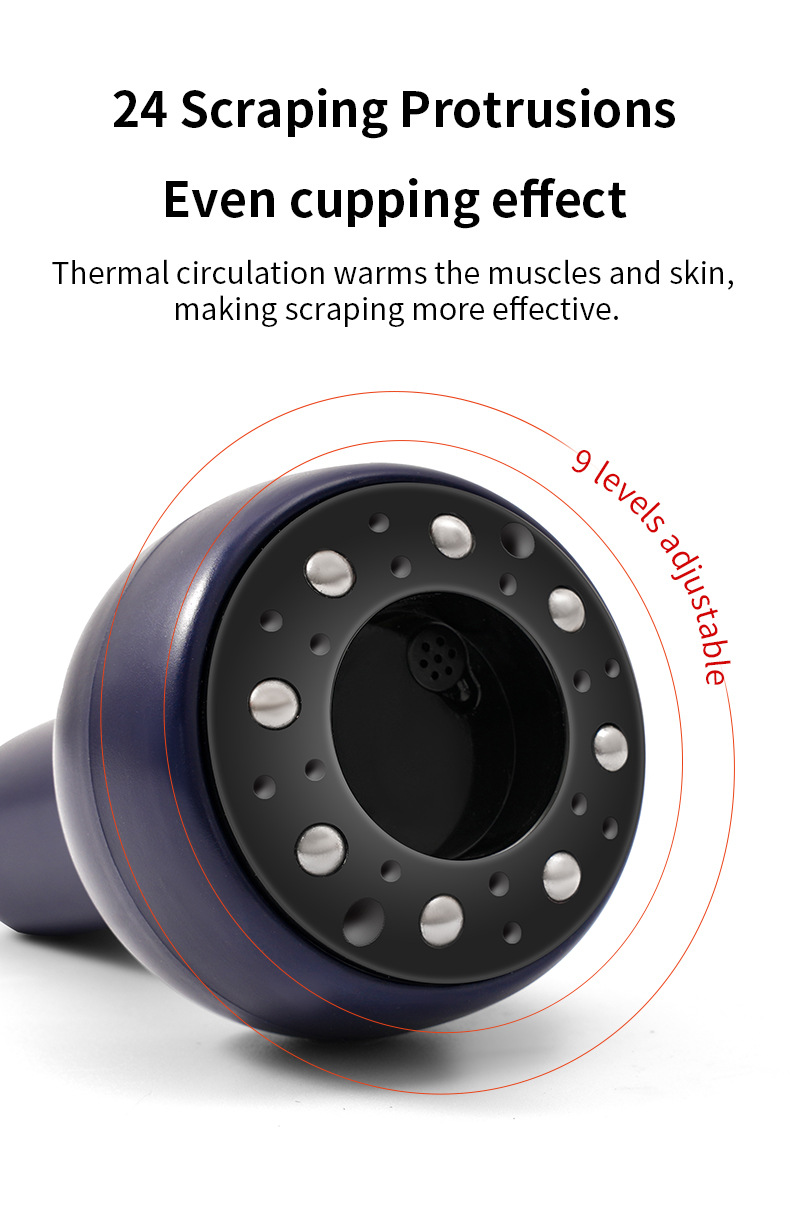 Appareil de Massage Ventouse Électrique et Scraping 3en1 Aspiration Réglable 9 Niveaux - 1 جهاز الحجامة والتدليك الكهربائي الذكي 3 في - 12