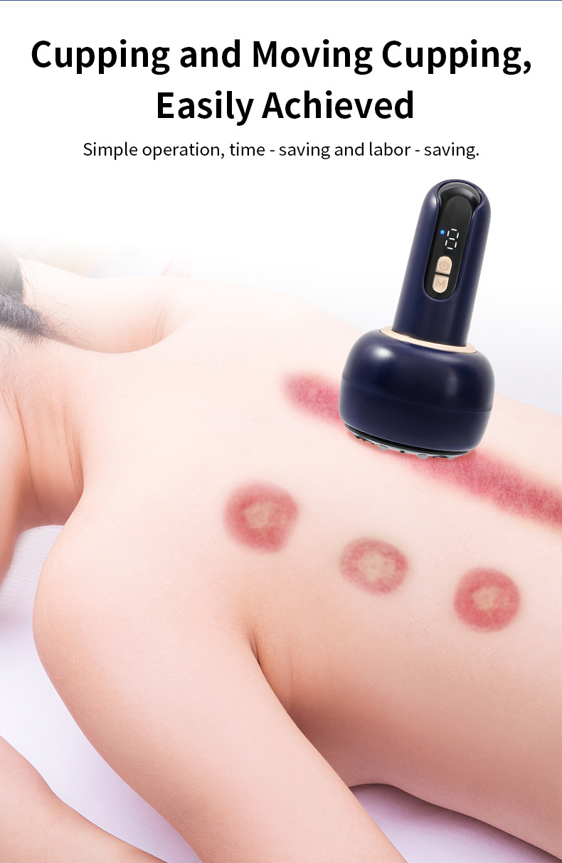 Appareil de Massage Ventouse Électrique et Scraping 3en1 Aspiration Réglable 9 Niveaux - 1 جهاز الحجامة والتدليك الكهربائي الذكي 3 في - 15