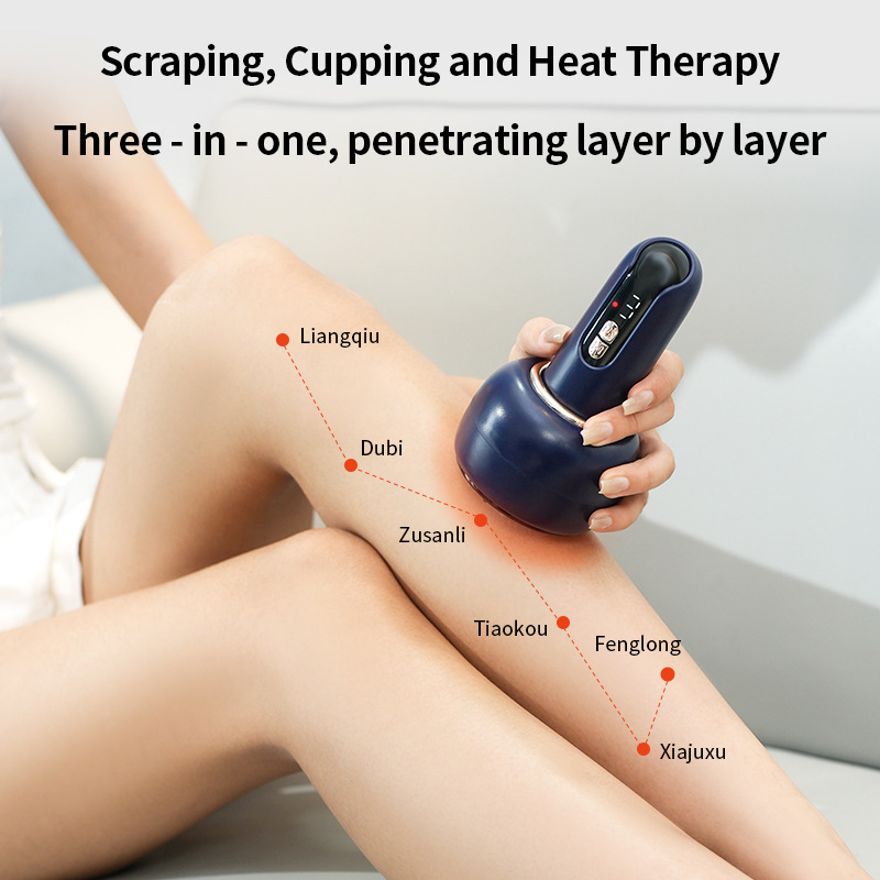 Appareil de Massage Ventouse Électrique et Scraping 3en1 Aspiration Réglable 9 Niveaux - 1 جهاز الحجامة والتدليك الكهربائي الذكي 3 في 6