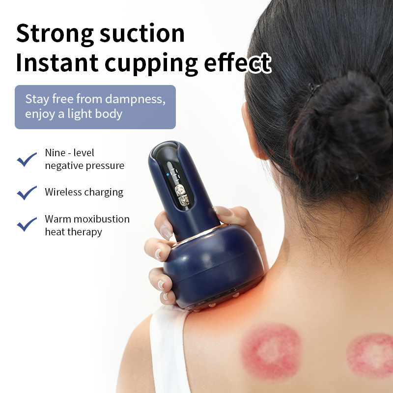 Appareil de Massage Ventouse Électrique et Scraping 3en1 Aspiration Réglable 9 Niveaux - 1 جهاز الحجامة والتدليك الكهربائي الذكي 3 في 7