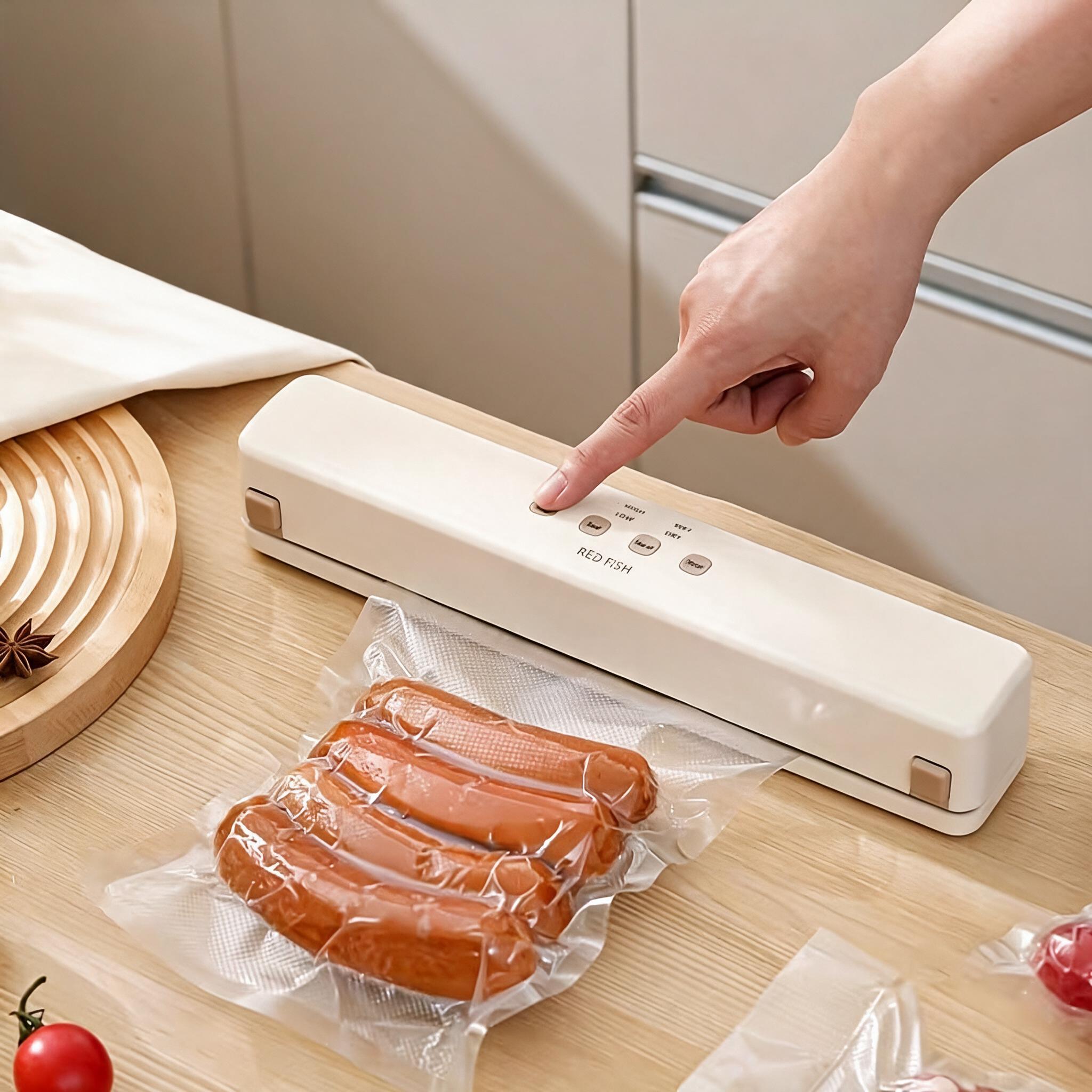 Machine Sous-Vide Alimentaire Red Fish avec 10 Sacs de Conservations - جهاز تغليف وتفريغ الهواء من الأطعمة 2