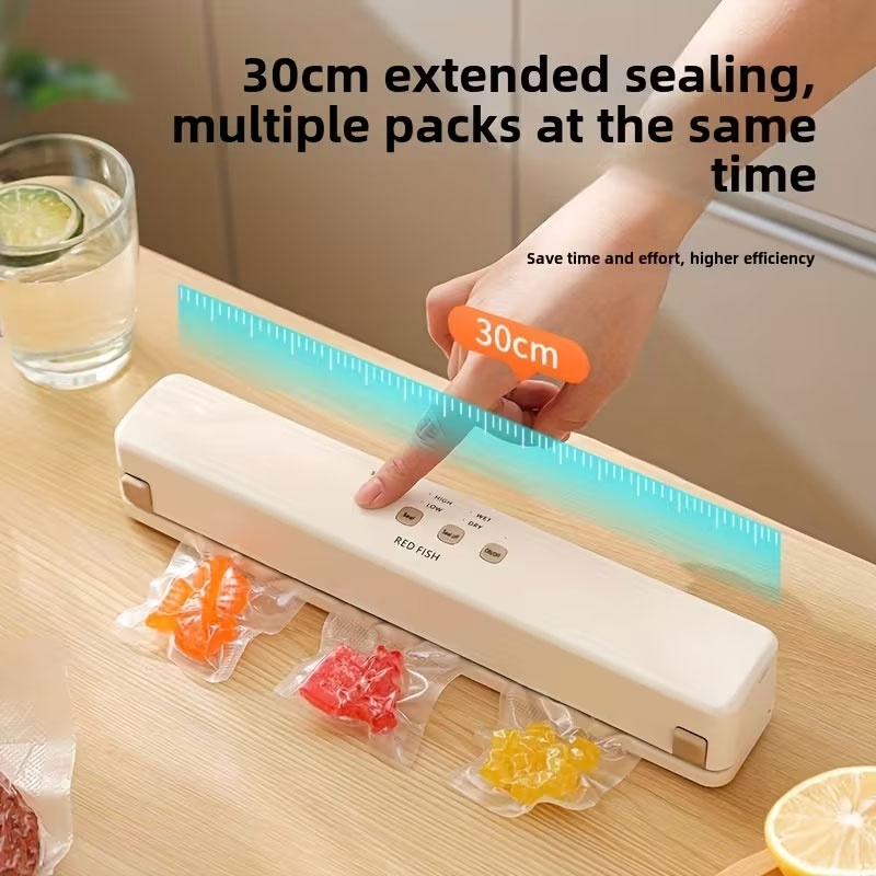 Machine Sous-Vide Alimentaire Red Fish avec 10 Sacs de Conservations - جهاز تغليف وتفريغ الهواء من الأطعمة 7