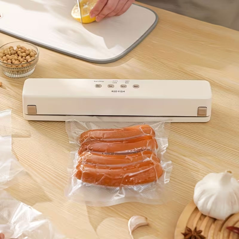 Machine Sous-Vide Alimentaire Red Fish avec 10 Sacs de Conservations - جهاز تغليف وتفريغ الهواء من الأطعمة 13