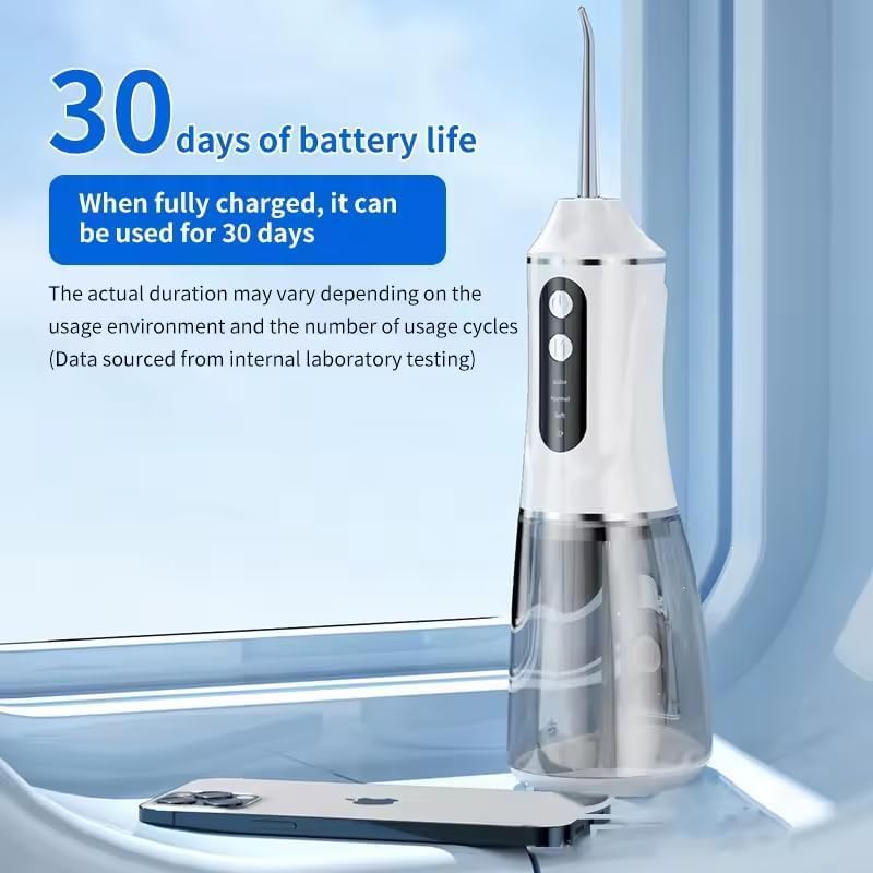 Hydropulseur Dentaire Sans Fil 380ml Pression 50-150 PSI 3 Modes - جهاز تنظيف الأسنان بالماء اللاسلكي - 3