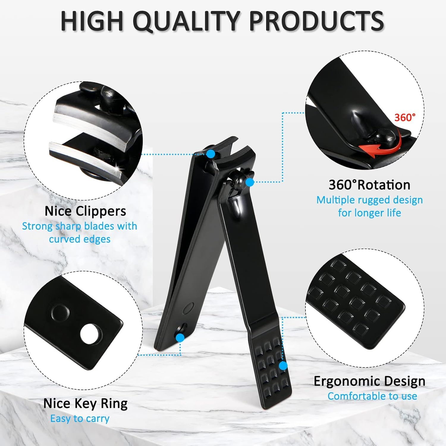 Kit de manucure 26 PCS coupe-ongles professionnel en acier inoxydable - طقم العناية بالأظافر والجسم 3