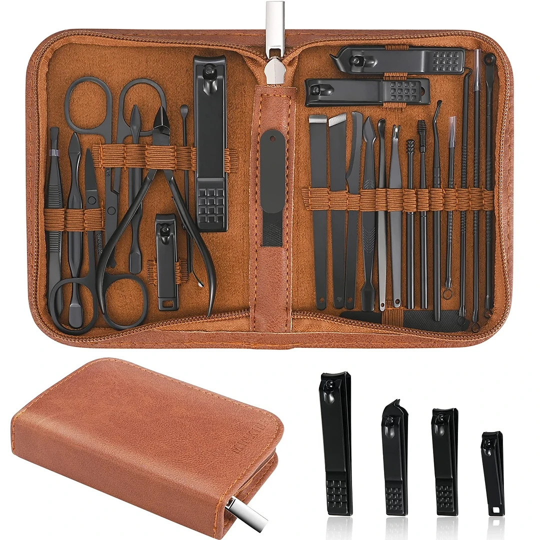 Kit de manucure 26 PCS coupe-ongles professionnel en acier inoxydable - طقم العناية بالأظافر والجسم 2