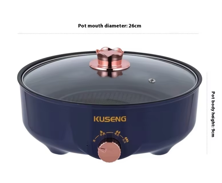 Poêle et Marmite Électrique Multifonctionnelle 26cm Anti-Adhésif 3 Niveaux de Chauffe - مقلاة ووعاء الطهي الكهربائي متعدد الوظائف - 6