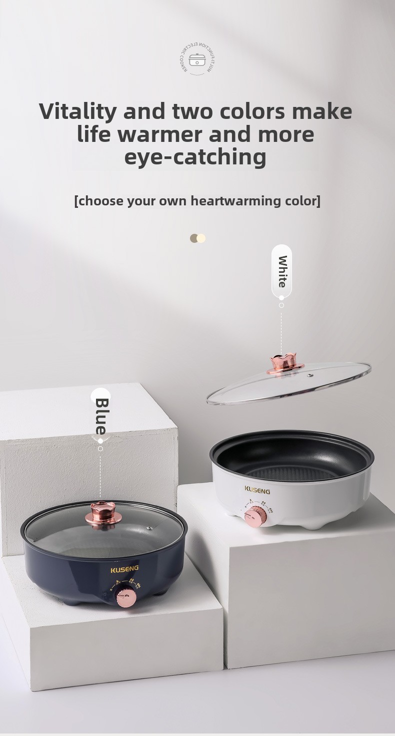 Poêle et Marmite Électrique Multifonctionnelle 26cm Anti-Adhésif 3 Niveaux de Chauffe - مقلاة ووعاء الطهي الكهربائي متعدد الوظائف - 13