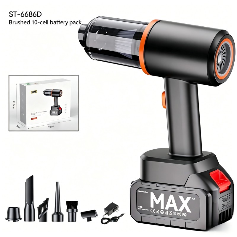 Aspirateur Voiture Sans Fil Rechargeable Aspiration Puissante Compact et Multifonction - مكنسة السيارة الكهربائية اللاسلكية المحمولة - 9