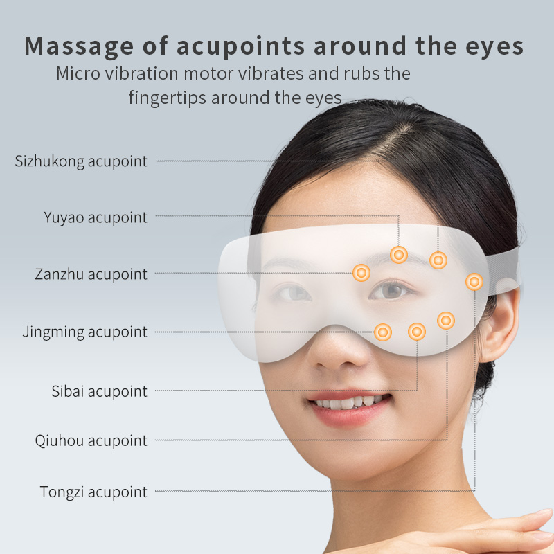 Masseur Oculaire Intelligent 12 Nœuds Compresses Chaudes et Froides Musique Intégrée - جهاز مساج العين الذكي مع خاصية التبريد والحرارة والموسيقى - 13