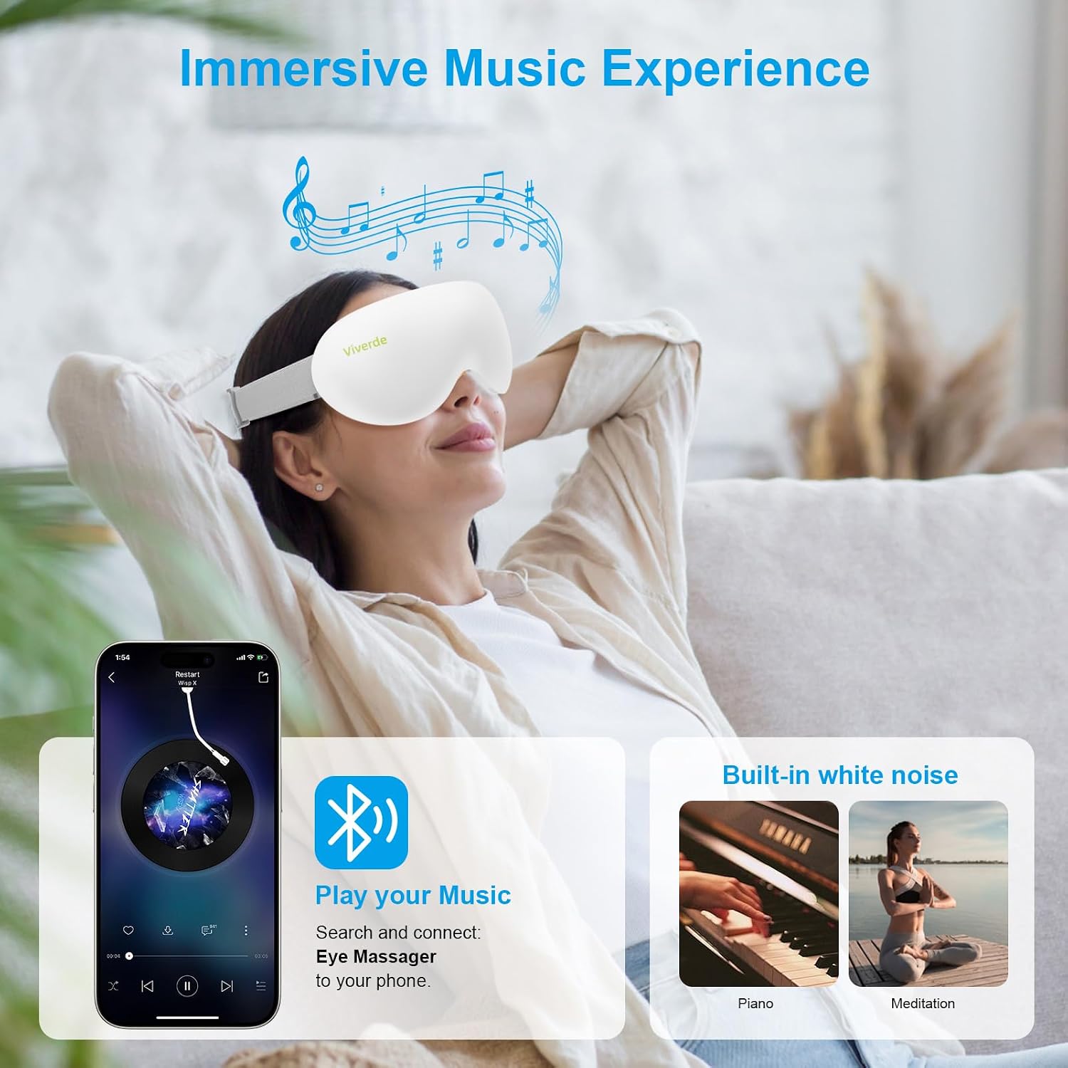 Masseur Oculaire Intelligent 12 Nœuds Compresses Chaudes et Froides Musique Intégrée - جهاز مساج العين الذكي مع خاصية التبريد والحرارة والموسيقى 5