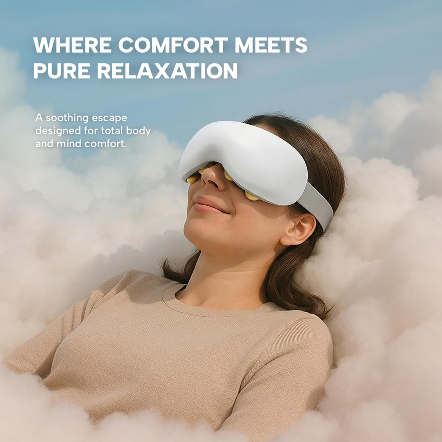 Masseur Oculaire Intelligent 12 Nœuds Compresses Chaudes et Froides Musique Intégrée - جهاز مساج العين الذكي مع خاصية التبريد والحرارة والموسيقى 12