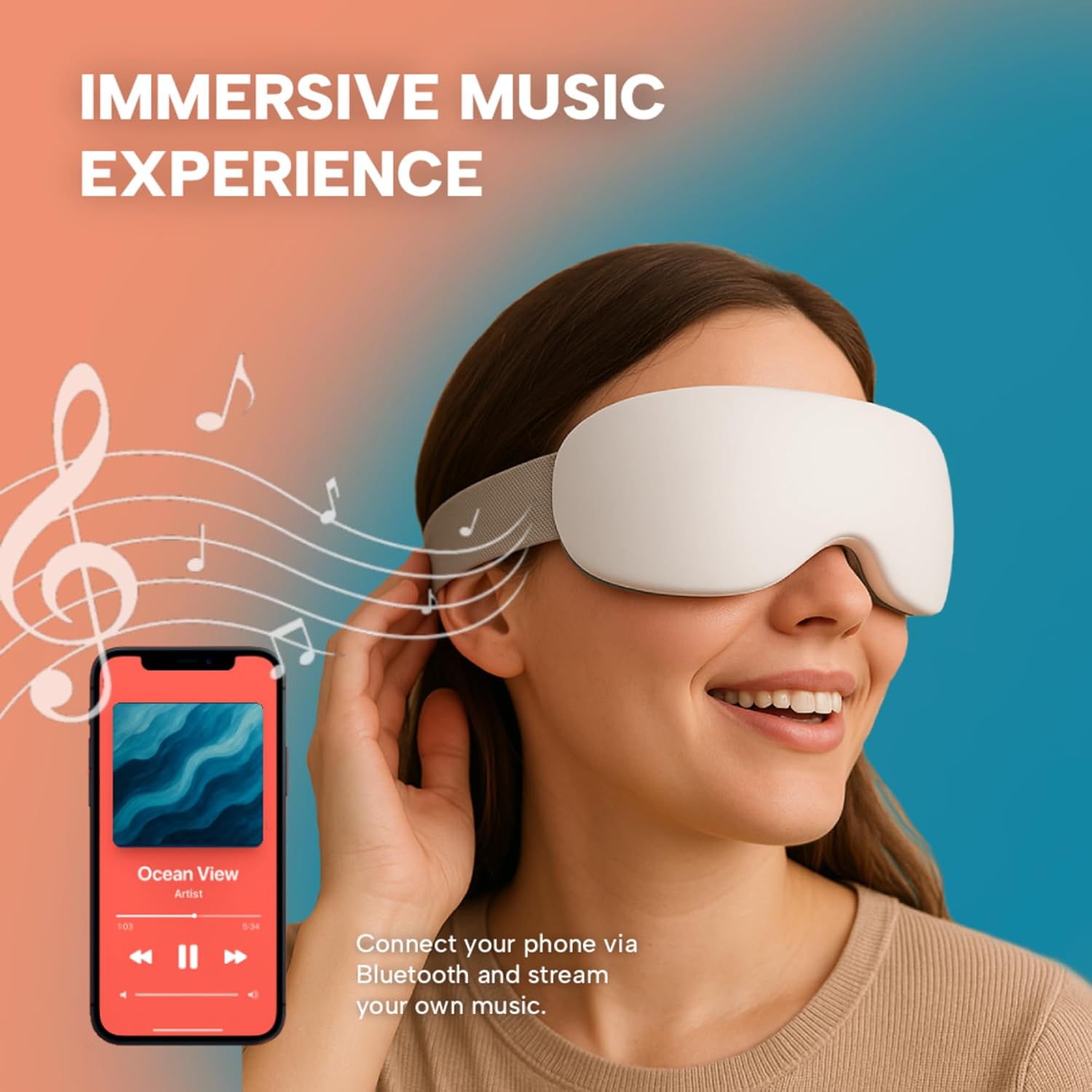 Masseur Oculaire Intelligent 12 Nœuds Compresses Chaudes et Froides Musique Intégrée - جهاز مساج العين الذكي مع خاصية التبريد والحرارة والموسيقى 15