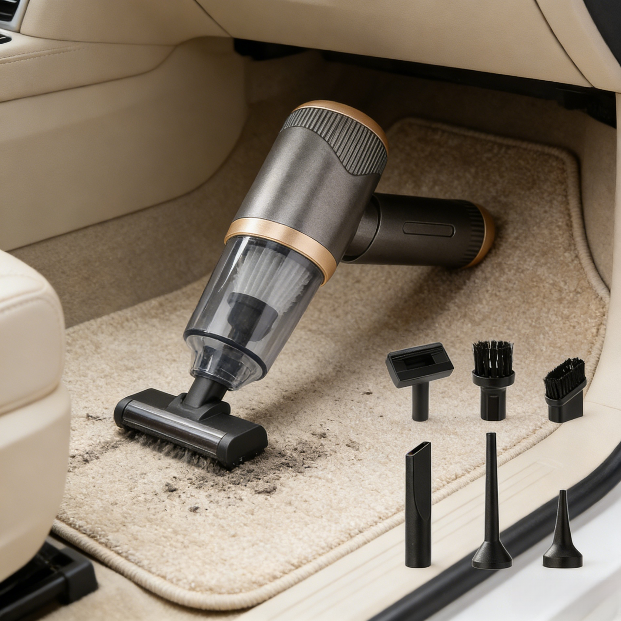Aspirateur Sans Fil Portatif 4en1 Pour Voiture et Maison Suction 5000Pa - مكنسة لاسلكية محمولة للسيارة والمنزل 4 في 1 - 4
