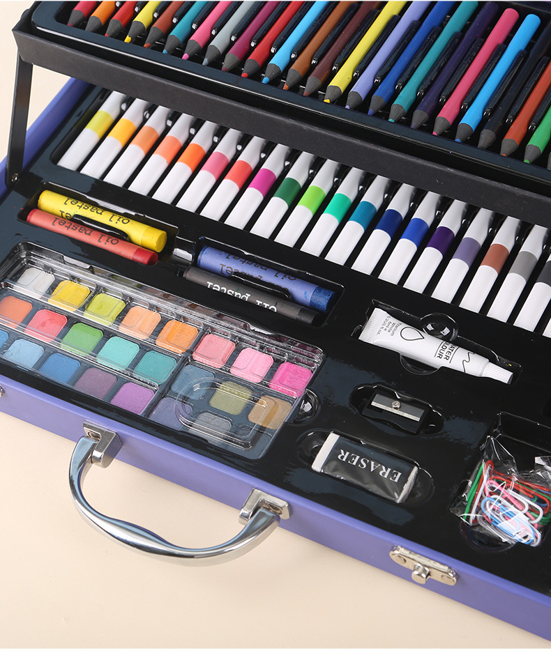 Mallette de Dessin et Peinture Pour Enfants 156 Pièces Touchdayu Kit d'Art Complet - حقيبة أدوات الرسم والتلوين الفاخرة للأطفال 156 قطعة - 2