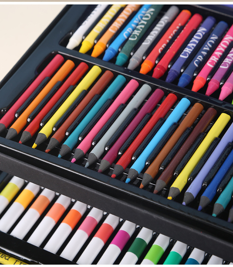 Mallette de Dessin et Peinture Pour Enfants 156 Pièces Touchdayu Kit d'Art Complet - حقيبة أدوات الرسم والتلوين الفاخرة للأطفال 156 قطعة 5