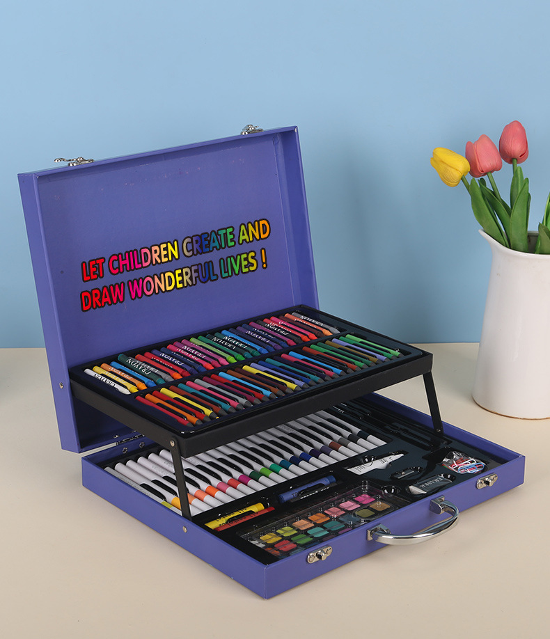 Mallette de Dessin et Peinture Pour Enfants 156 Pièces Touchdayu Kit d'Art Complet - حقيبة أدوات الرسم والتلوين الفاخرة للأطفال 156 قطعة 7