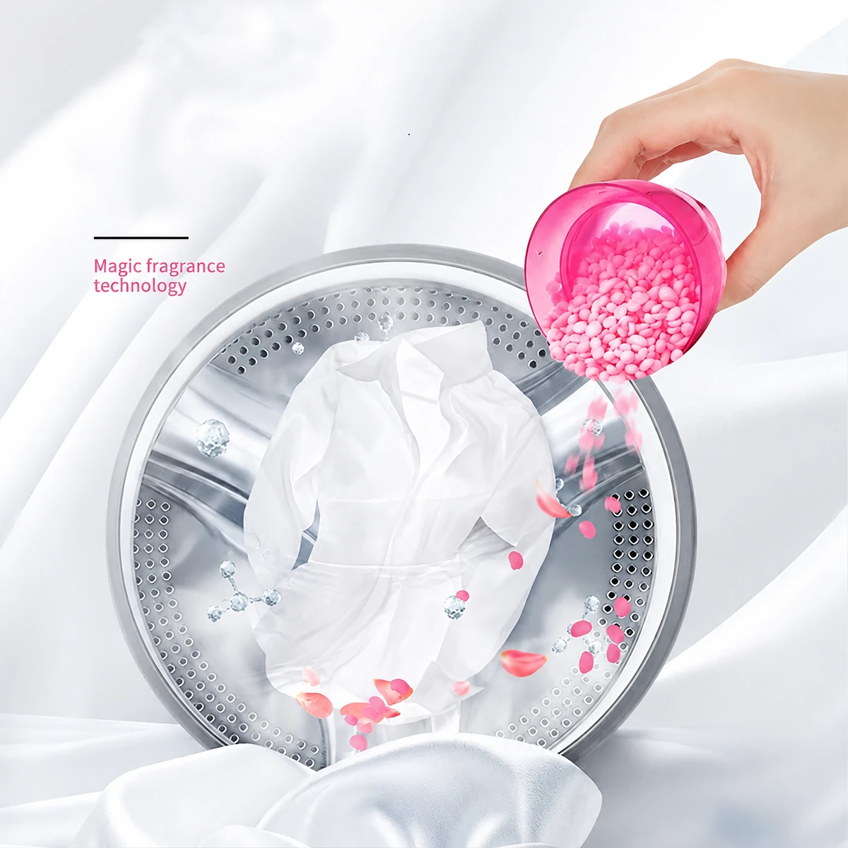 Perles adoucissantes parfumées pour le linge – 50 perles à utiliser en machine pour un linge frais et propre -حبيبات معطرة لتنعيم الأقمشة - 50 قطعة من حبيبات معطرة للغسيل لرائحة منعشة ونظيفة 4